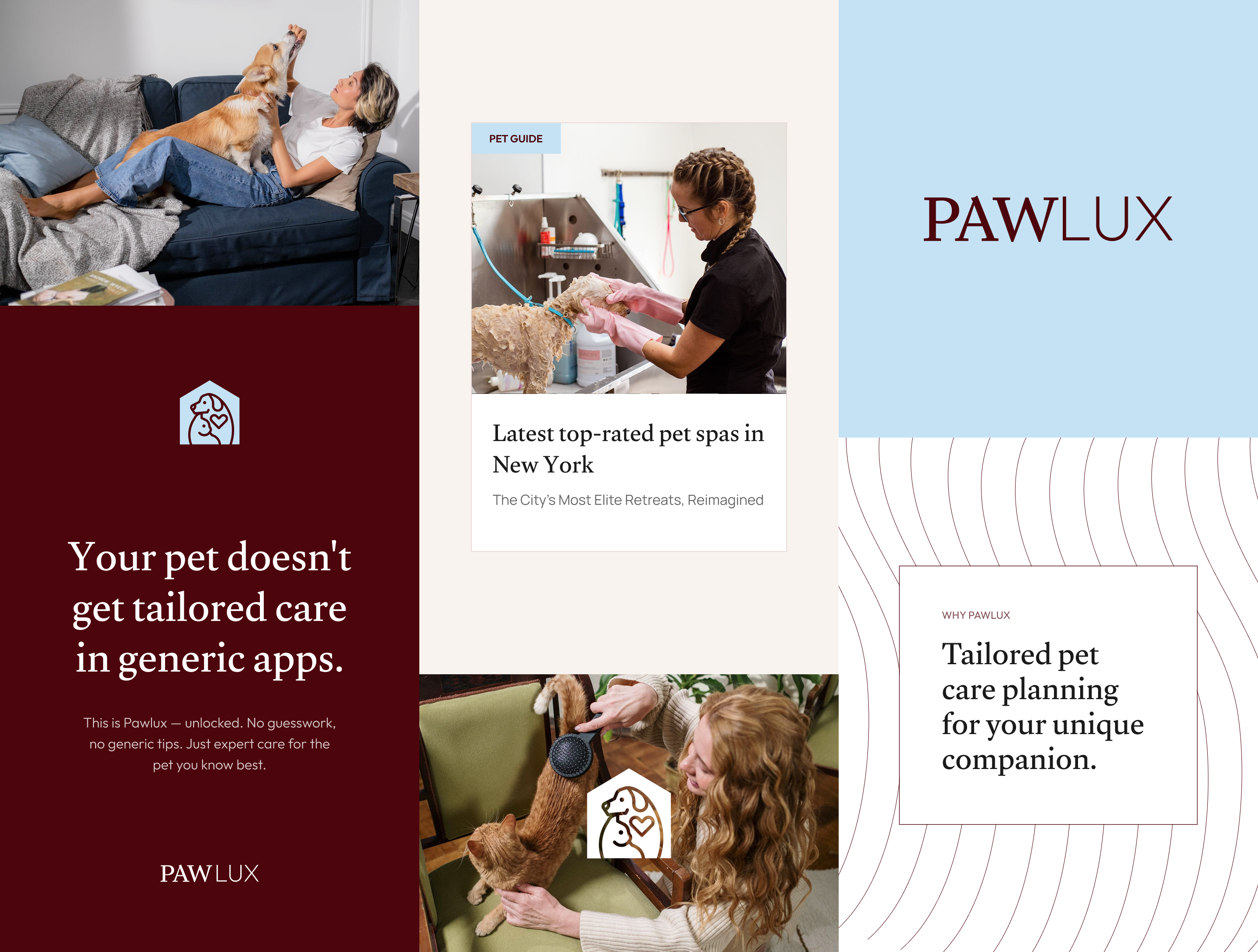 Pet care website showcase card 3