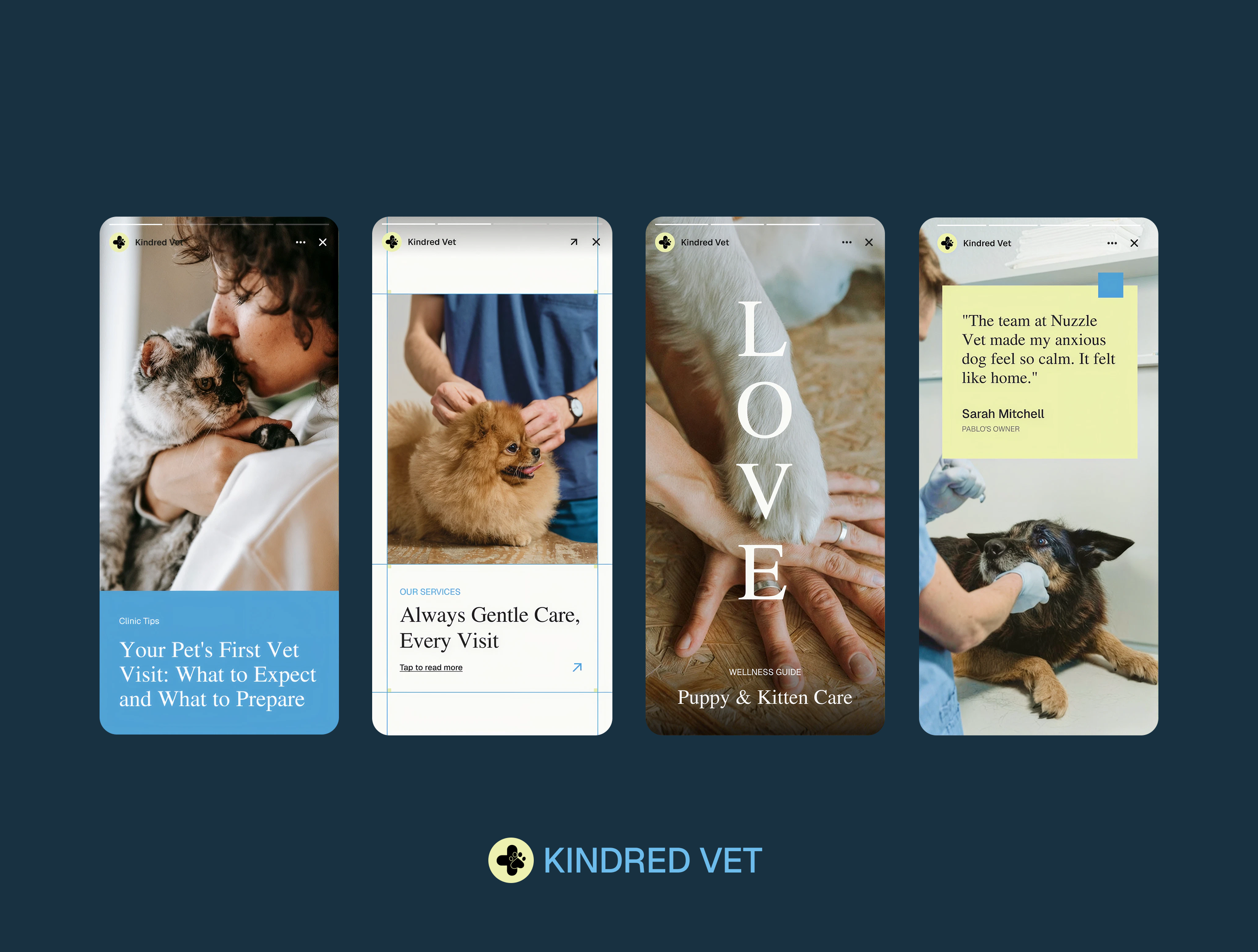 Pet care website showcase card 9