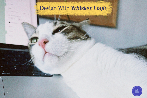 Illustration comparing pet whiskers and website whitespace to show how spacing guides comfort and navigation.