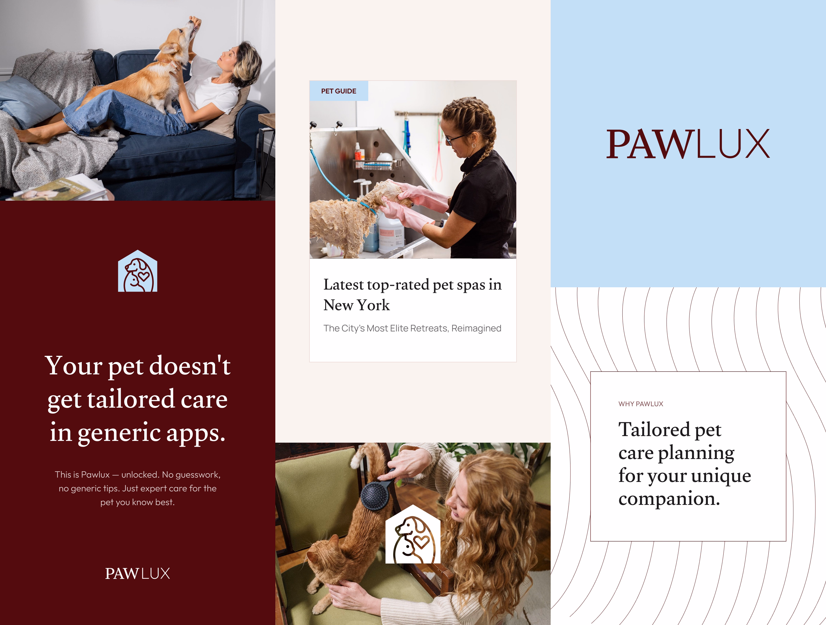Pet care website showcase card 3