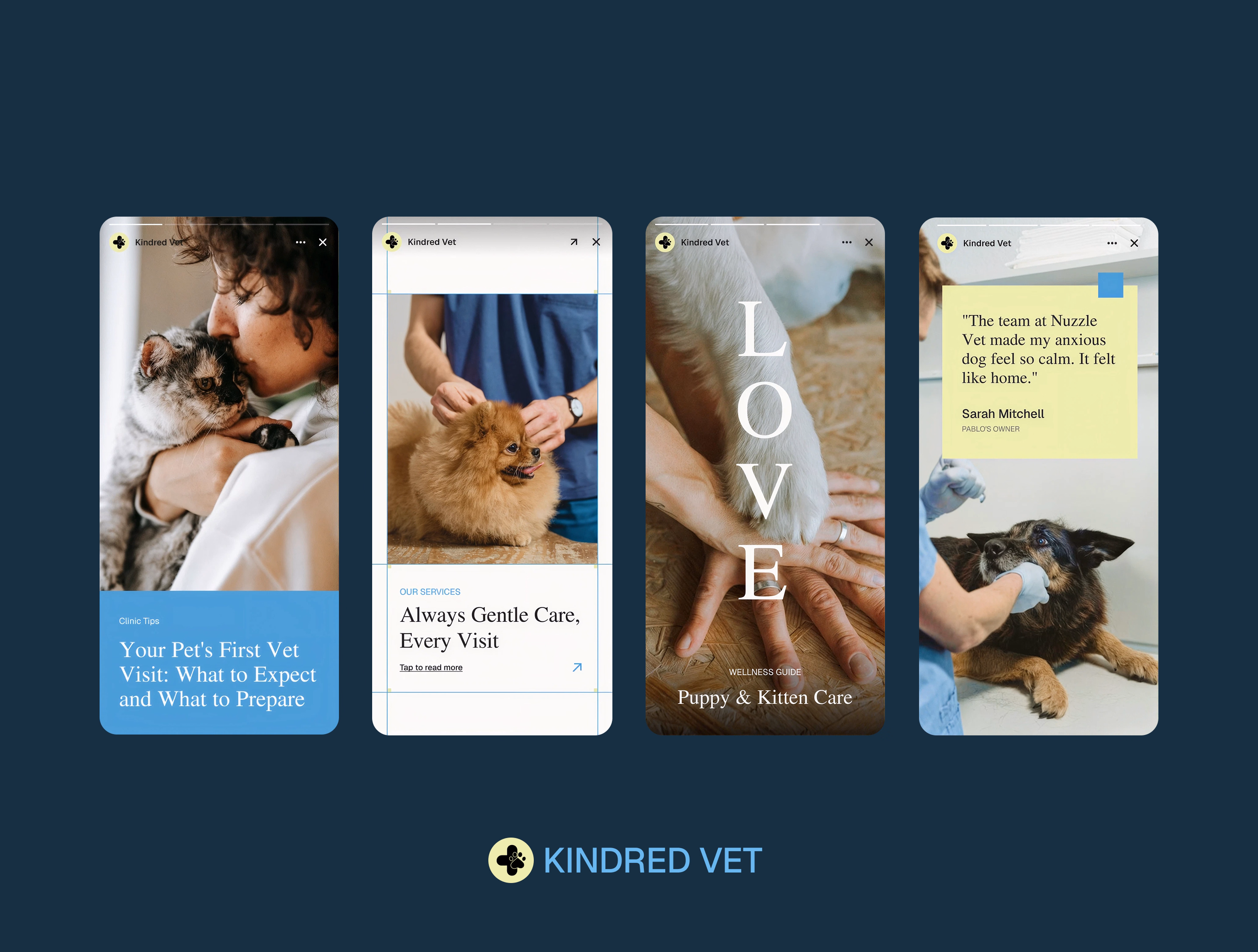 Pet care website showcase card 9